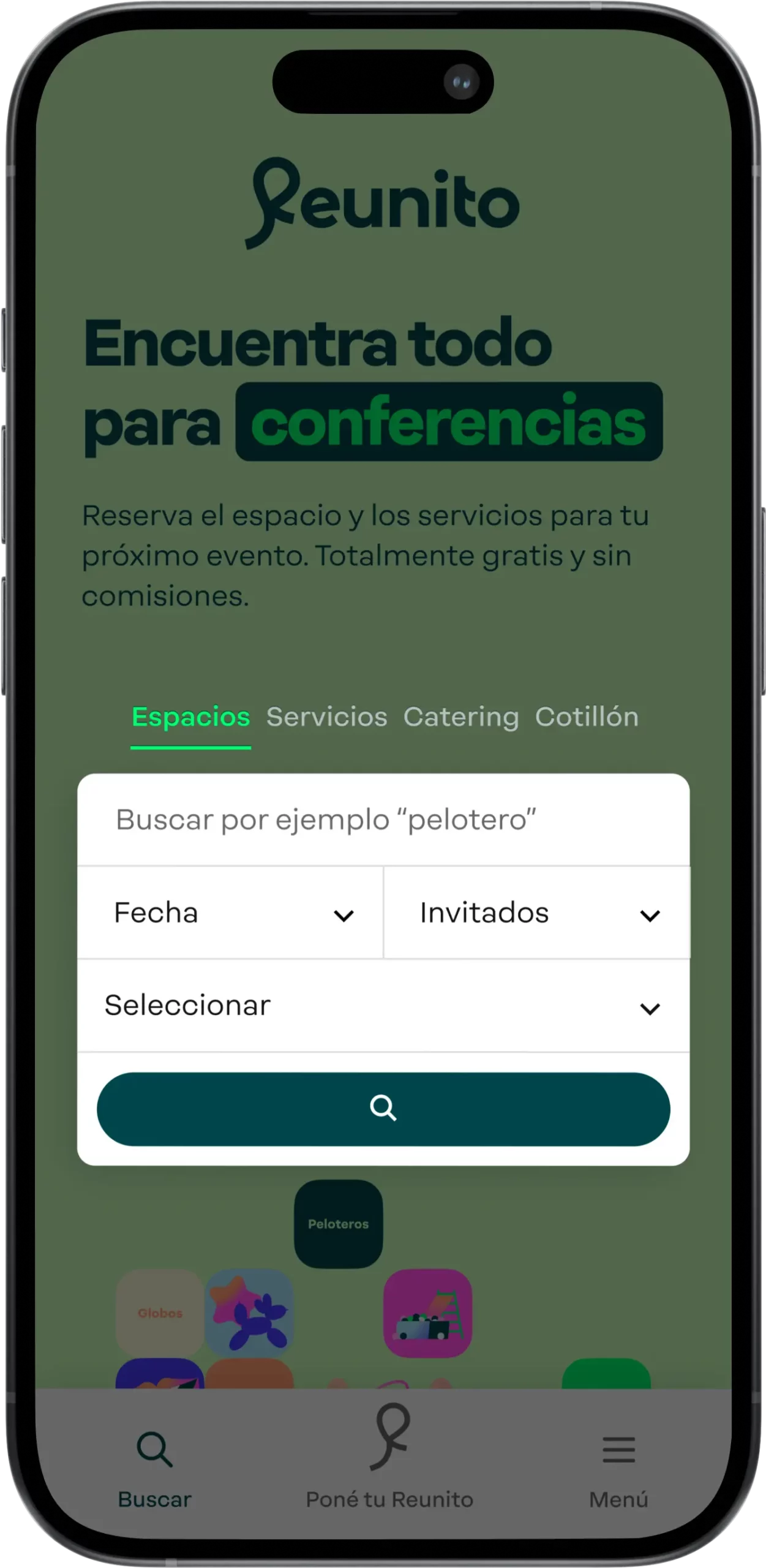 Servicios para tu evento.